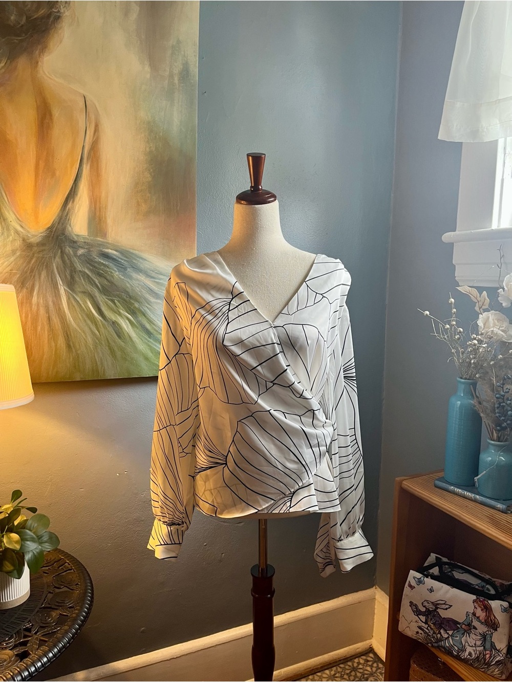 New Without Tags, Worthington Office Blouse, Size 0x (12) Black And White.